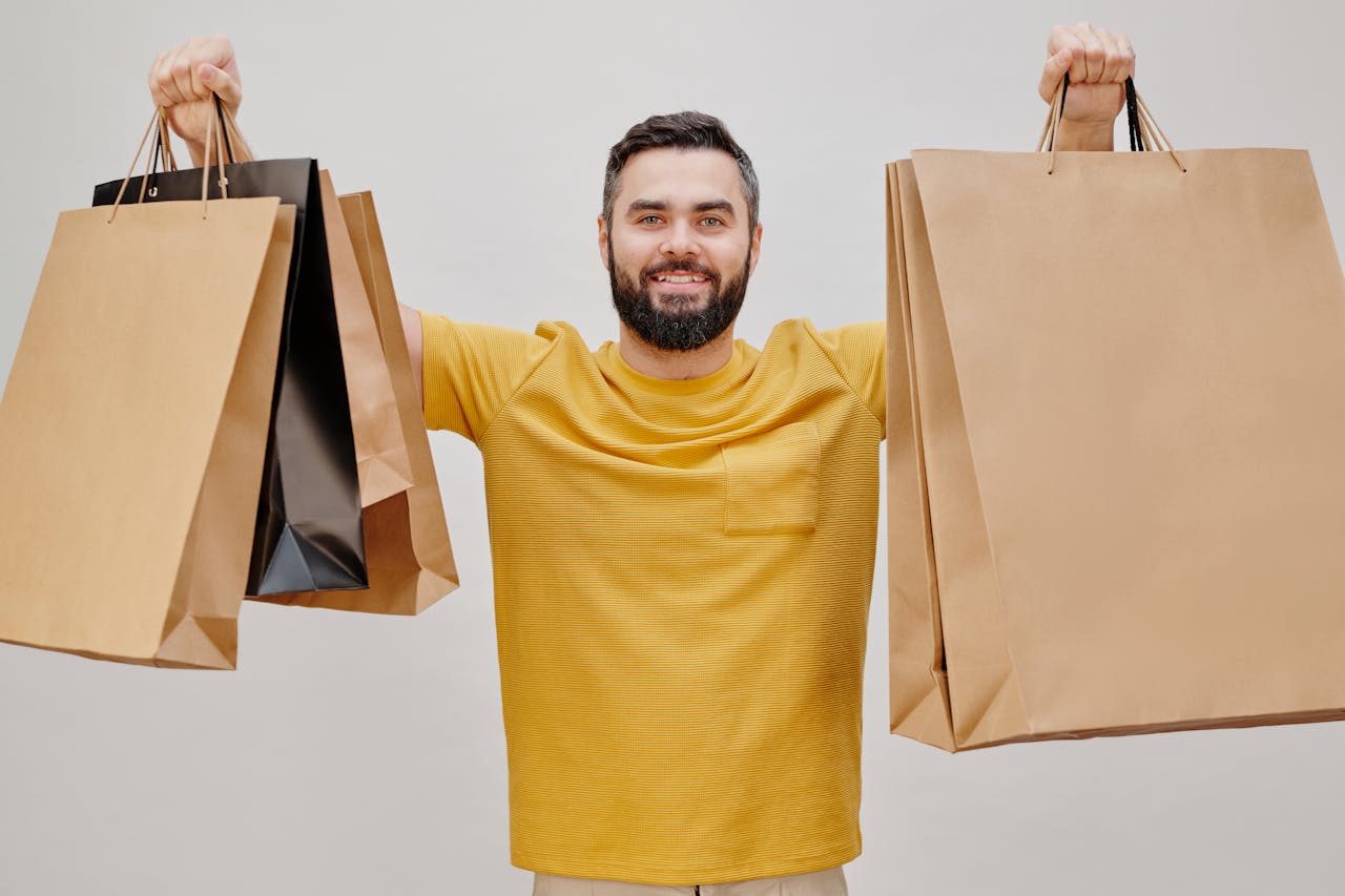 Shopping bags with vouchers